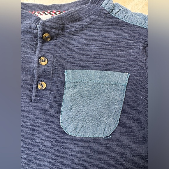 Sovereign Code Blue Navy Doncaster Long Sleeves 3 Buttons Henley Shirt size 6 - Picture 3 of 9